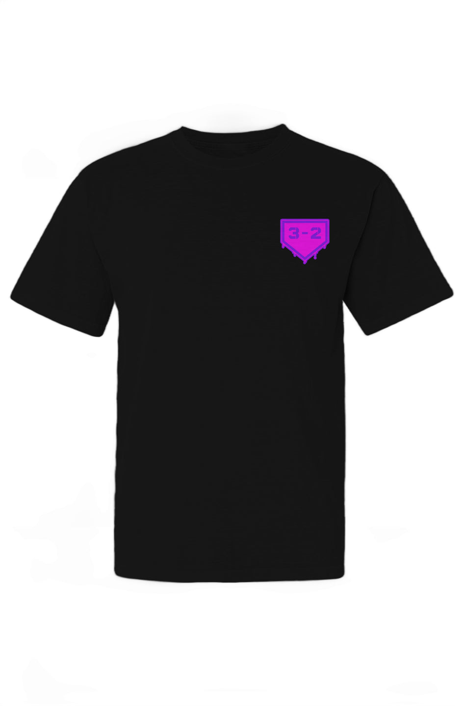 3-2 Drip Heavyweight Cotton Tee - Pink & Purple