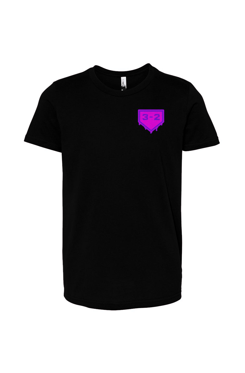 3-2 Drip Youth Cotton Tee - Pink & Purple