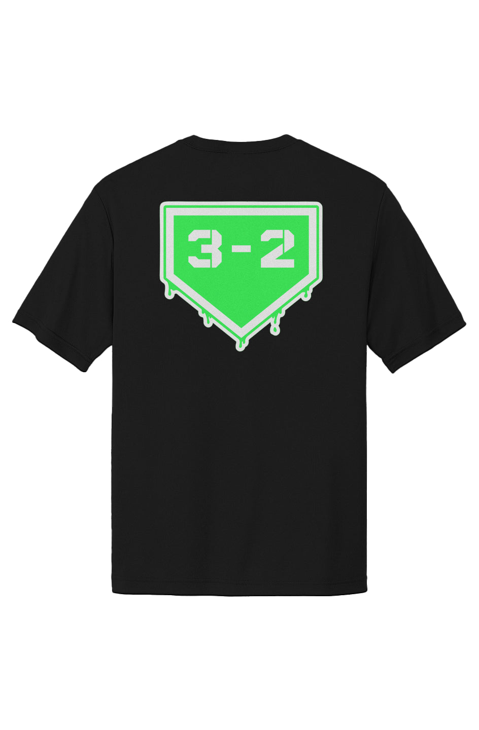 3-2 Drip Performance Tee - Lime & White