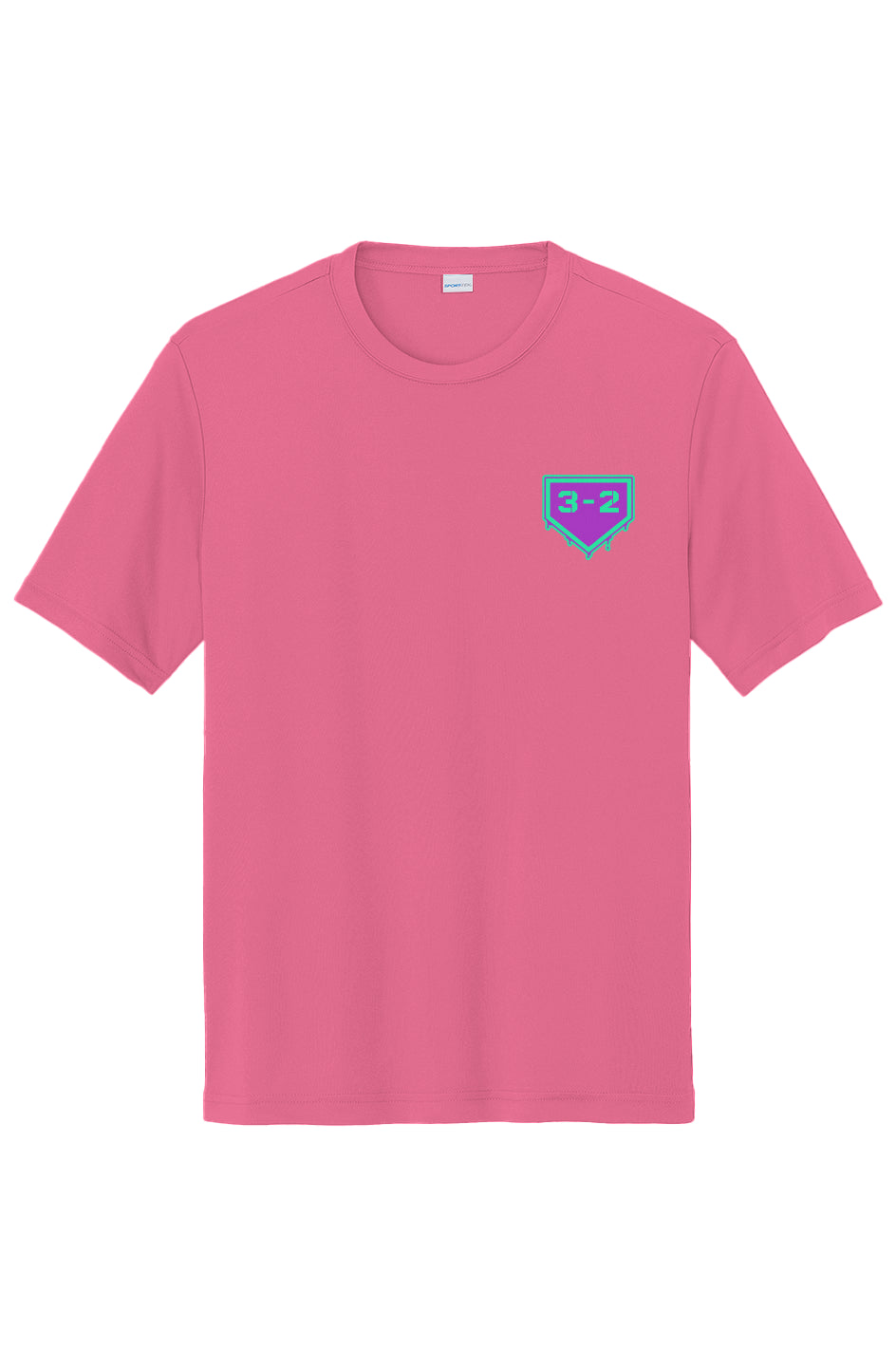 3-2 Drip Performance Tee - Purple & Green