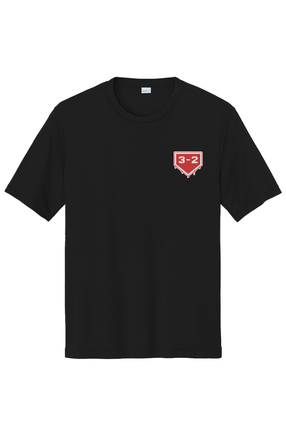 3-2 Drip Performance Tee - Red & White