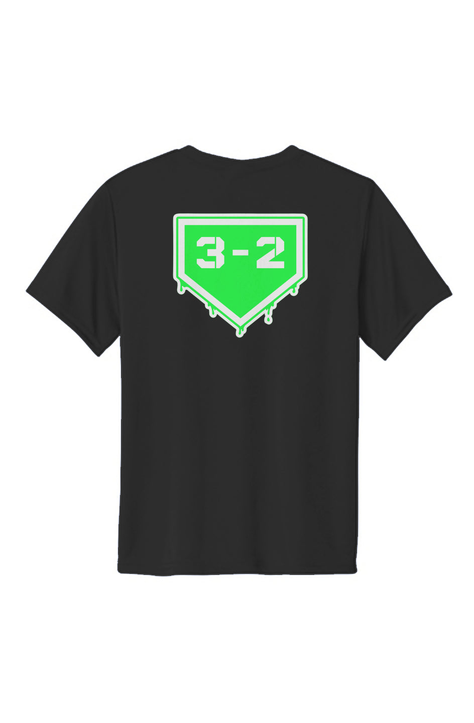 3-2 Drip Youth Performance Tee - Lime & White