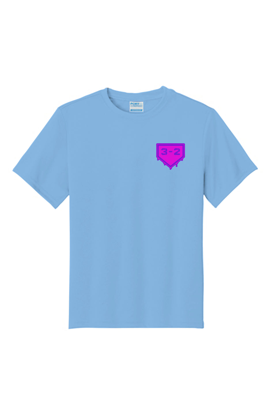 3-2 Drip Youth Performance Tee - Pink & Purple