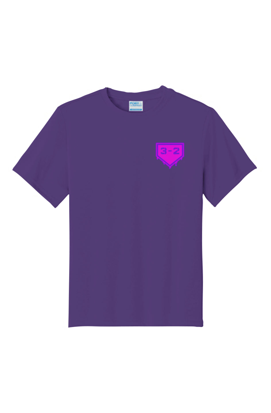 3-2 Drip Youth Performance Tee - Pink & Purple
