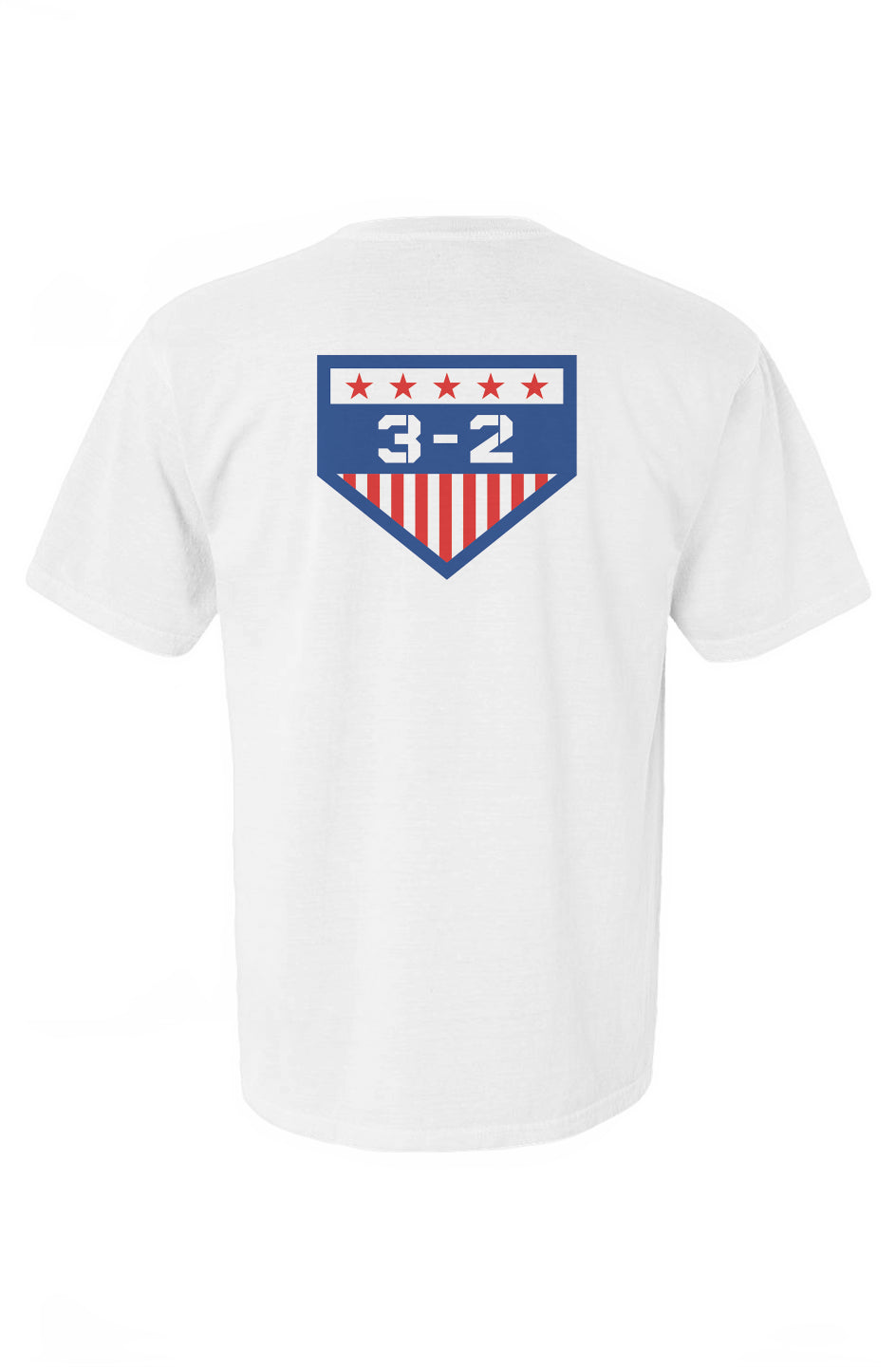 3-2 Red White & Blue Heavyweight Cotton Tee