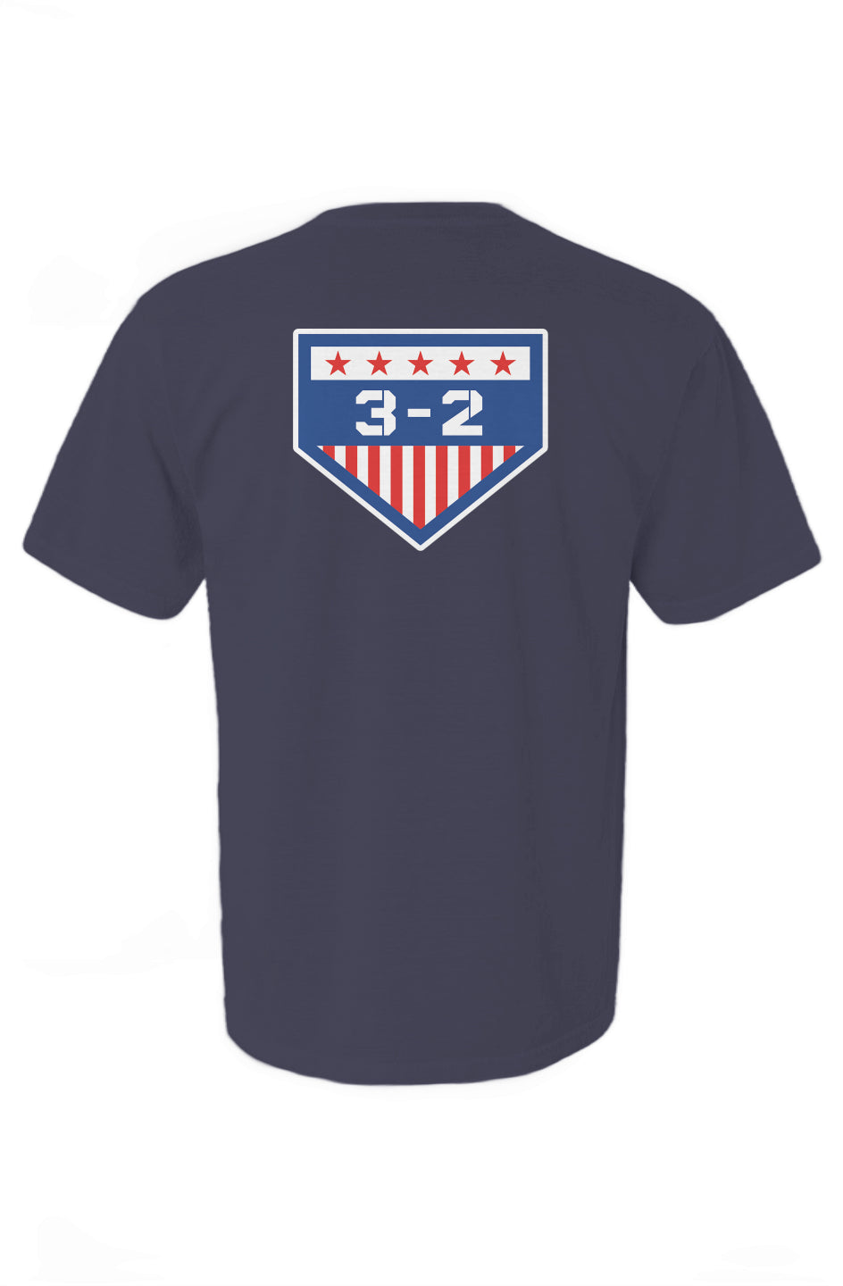 3-2 Red White & Blue Heavyweight Cotton Tee