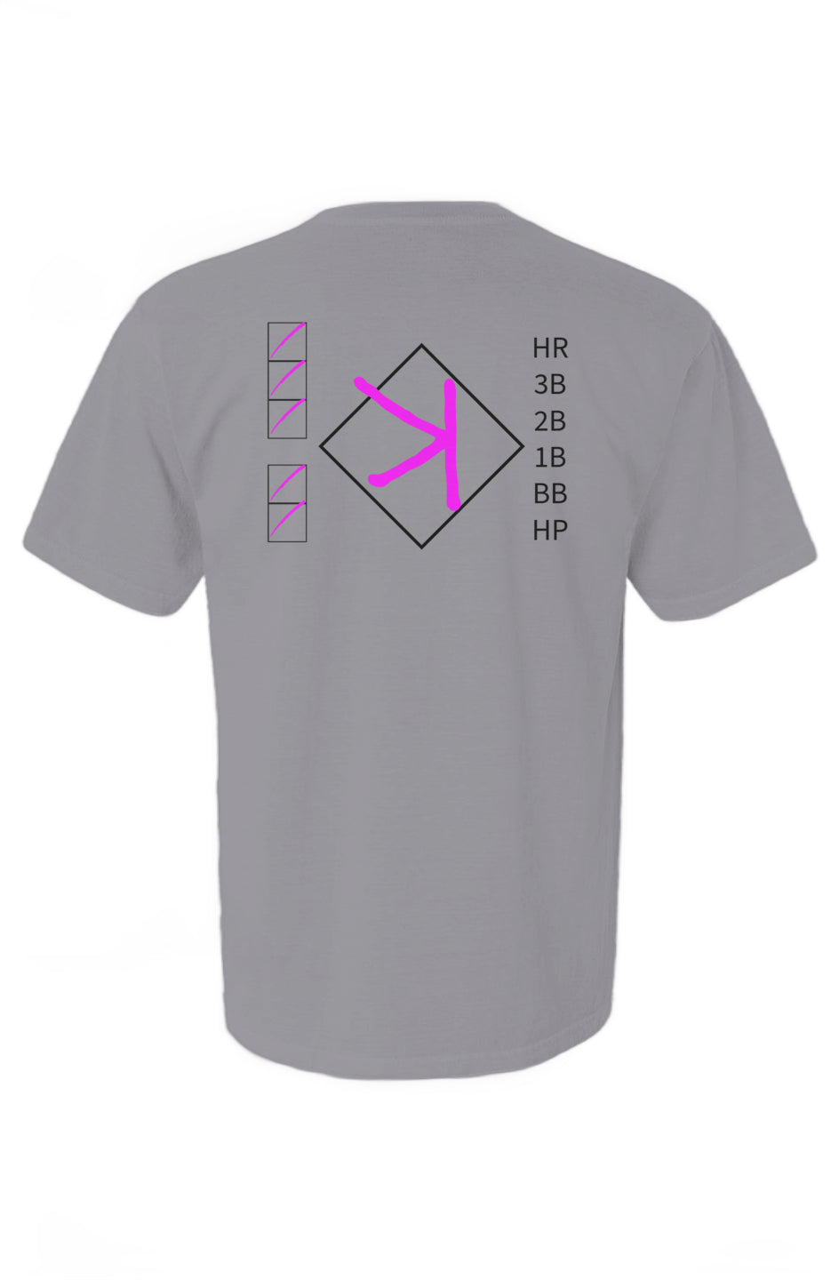 3-2 K Scorecard Heavyweight Cotton Tee - Pink