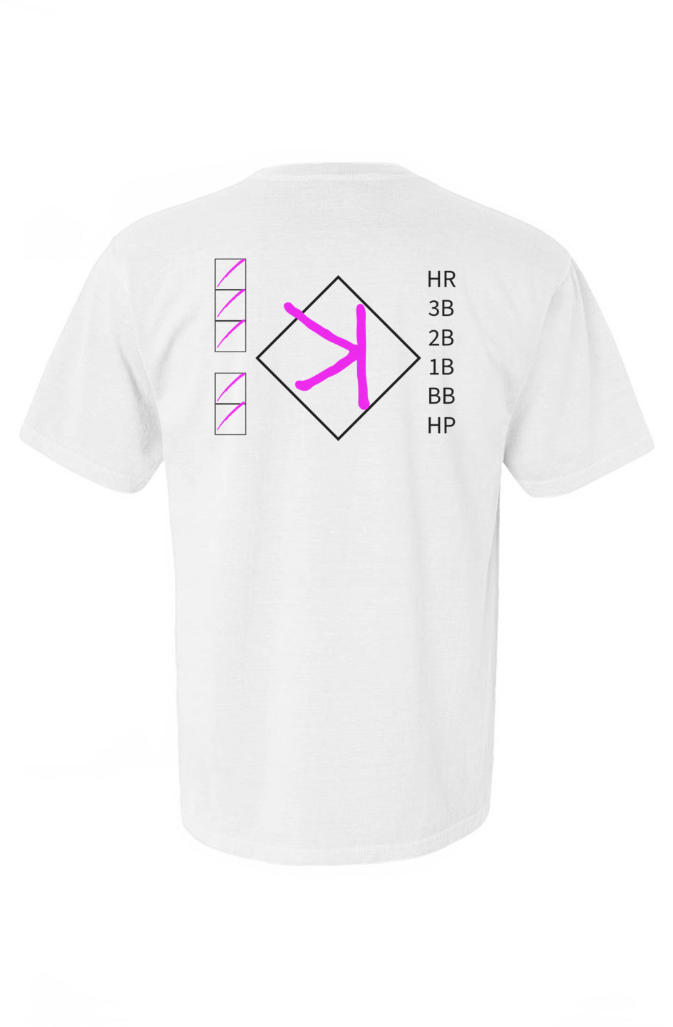 3-2 K Scorecard Heavyweight Cotton Tee - Pink