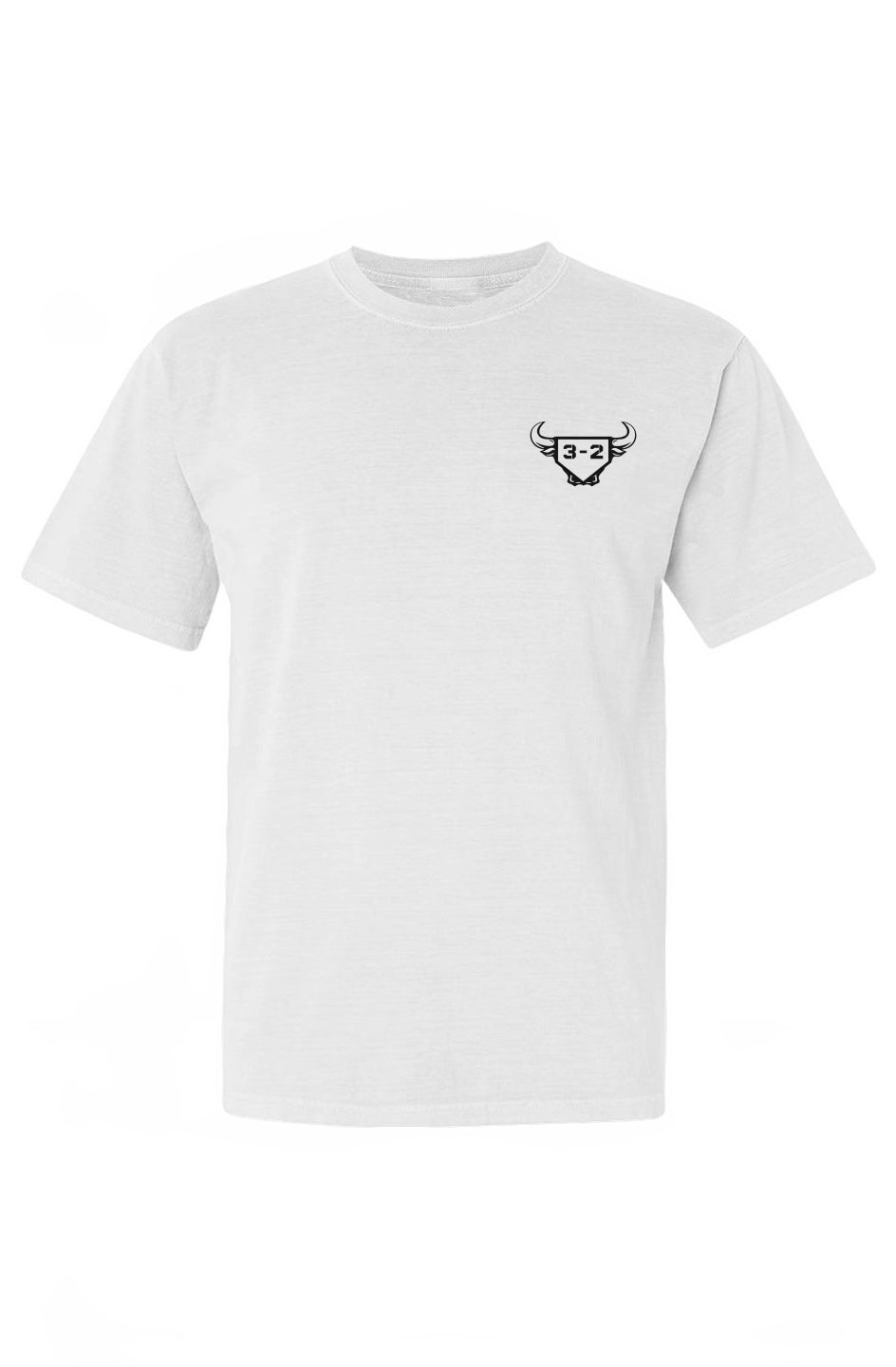 3-2 Bullpen Heavyweight Cotton Tee - Black Logo