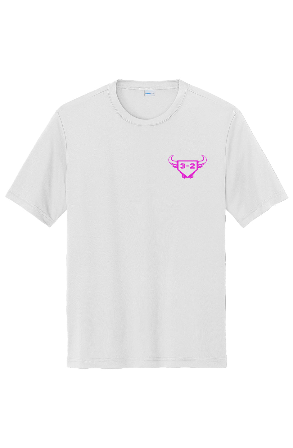 3-2 Bullpen Performance Tee - Pink Logo