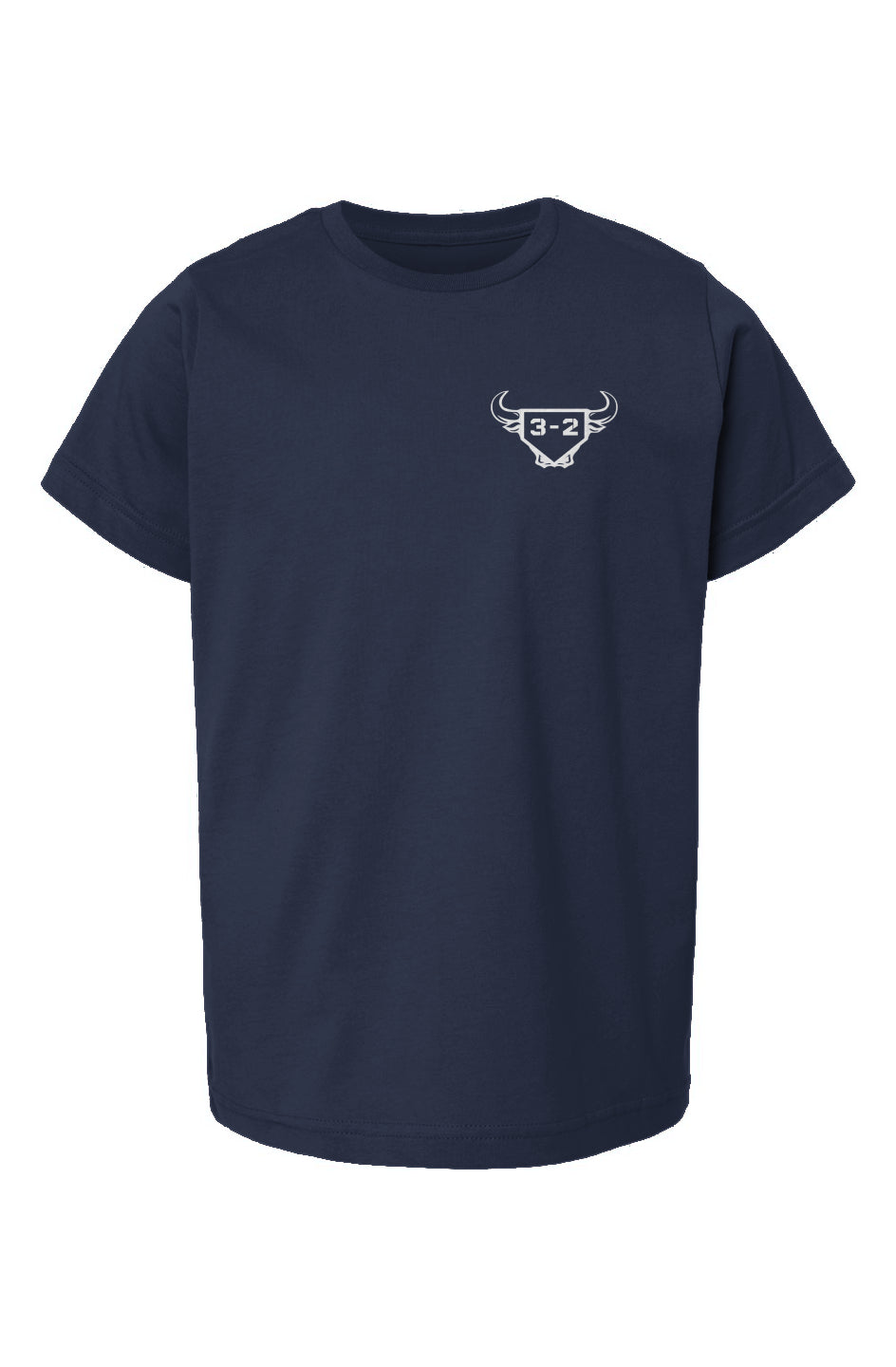 3-2 Bullpen Youth Heavyweight Cotton Tee - White