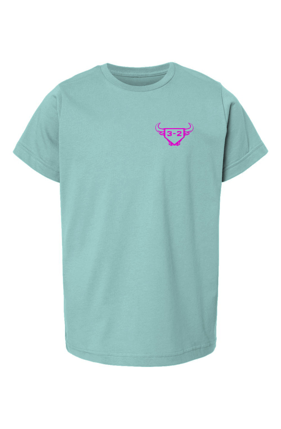 3-2 Bullpen Youth Heavyweight Cotton Tee - Pink