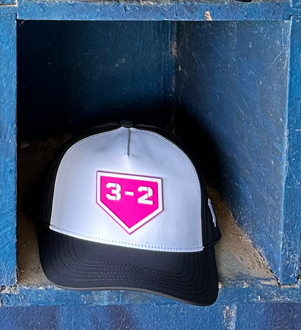 3-2 Hot Pink PVC Kids Performance Hat - Branded Bills