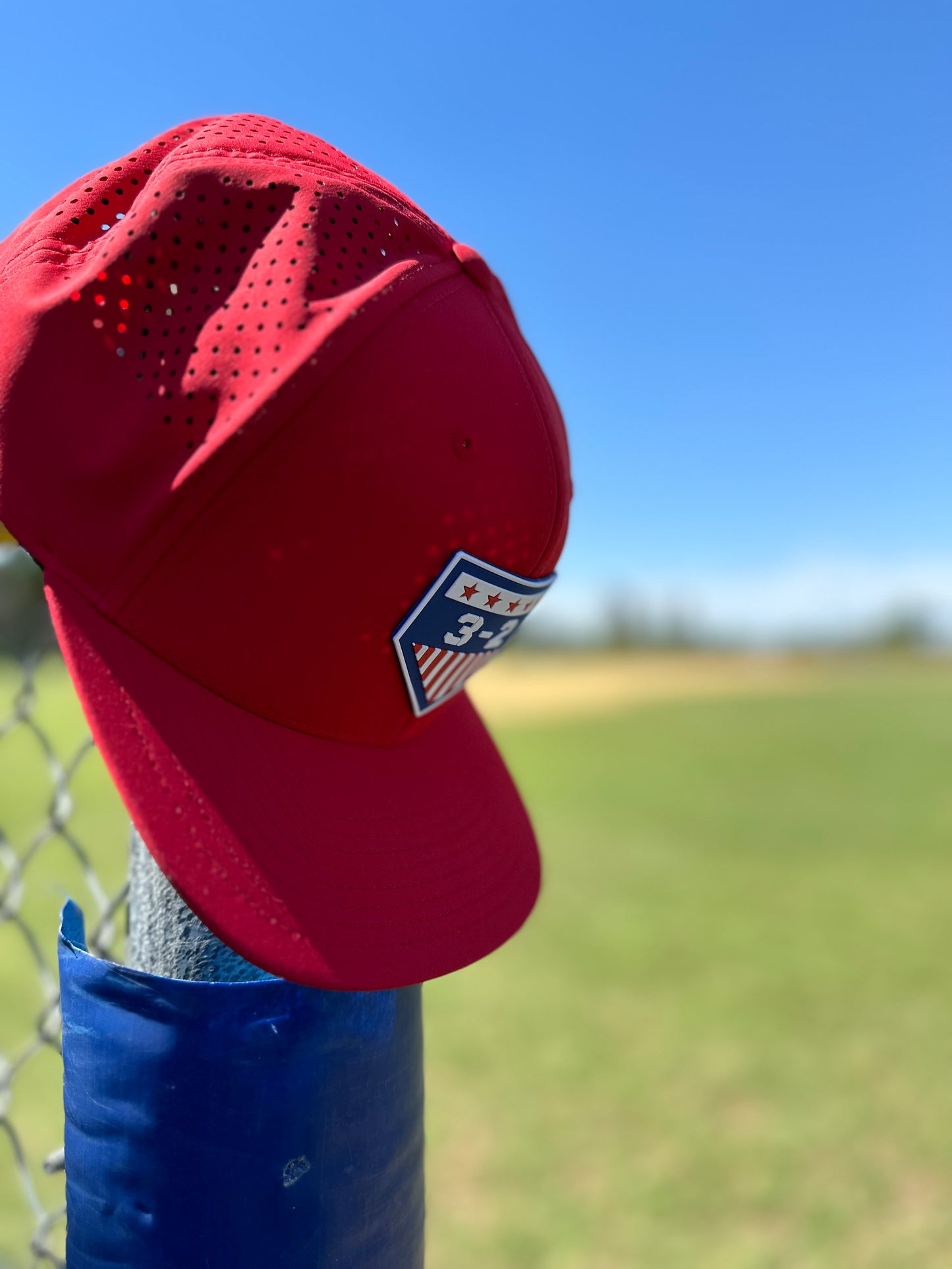 3-2 Stars & Stripes PVC Flat Performance Snapback - Branded Bills