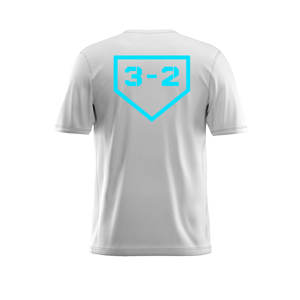Classic 3-2 Performance Tee - Light Blue Logo