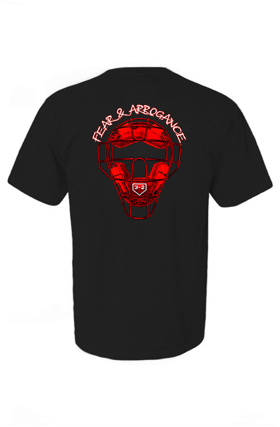 Fear &amp;amp; Arrogance Heavyweight Cotton Tee - Red &amp;amp; Wh