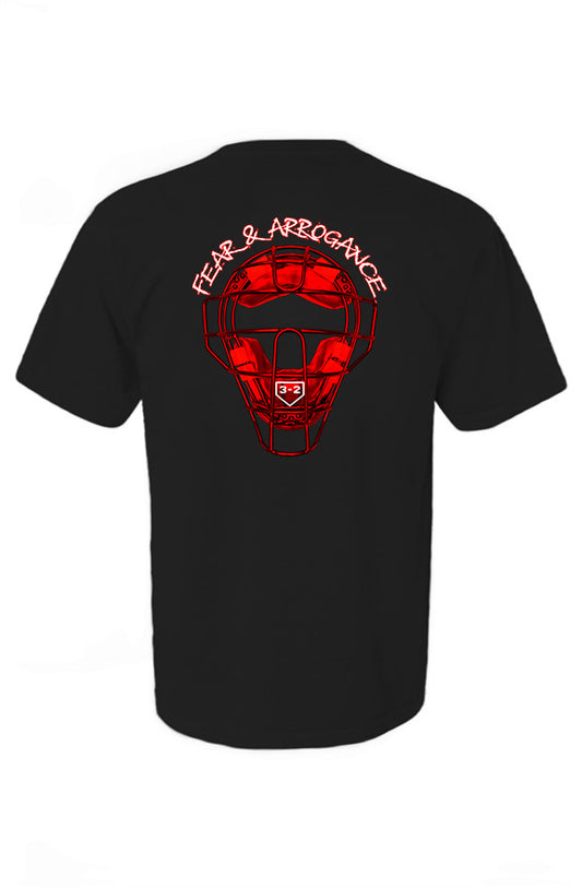 Fear &amp;amp; Arrogance Heavyweight Cotton Tee - Red &amp;amp; Wh