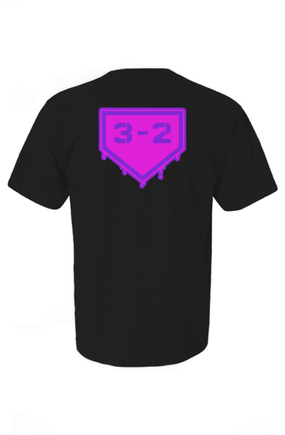 3-2 Drip Heavyweight Cotton Tee - Pink & Purple