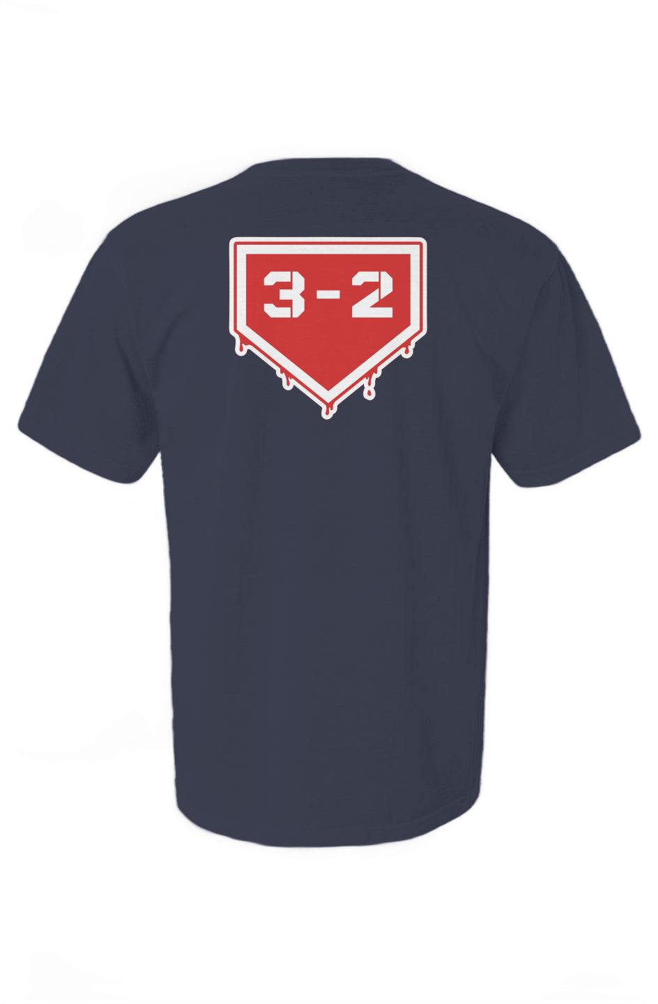 3-2 Drip Heavyweight Cotton Tee - Red & White