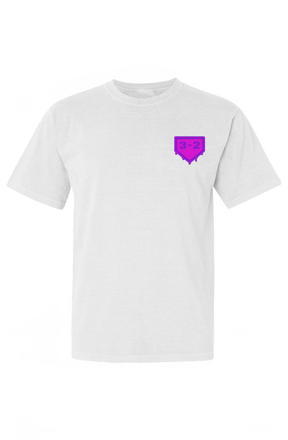 3-2 Drip Heavyweight Cotton Tee - Pink & Purple