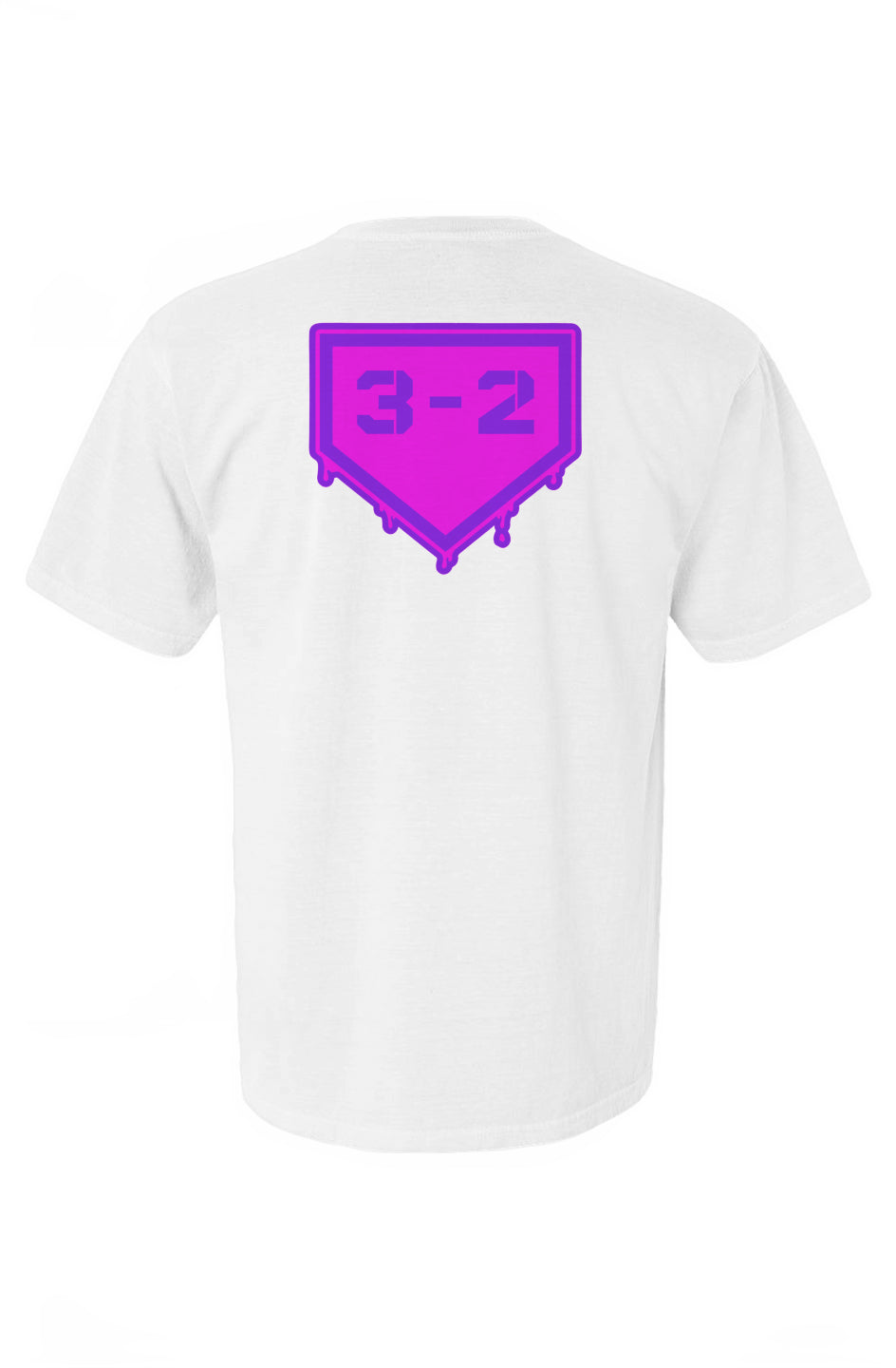 3-2 Drip Heavyweight Cotton Tee - Pink & Purple