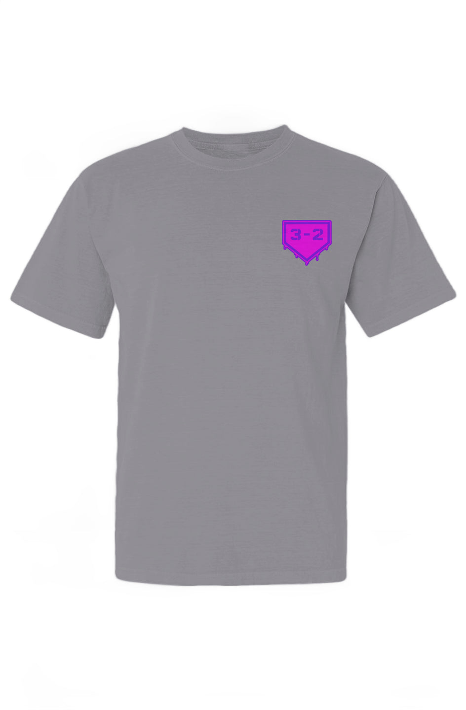 3-2 Drip Heavyweight Cotton Tee - Pink & Purple