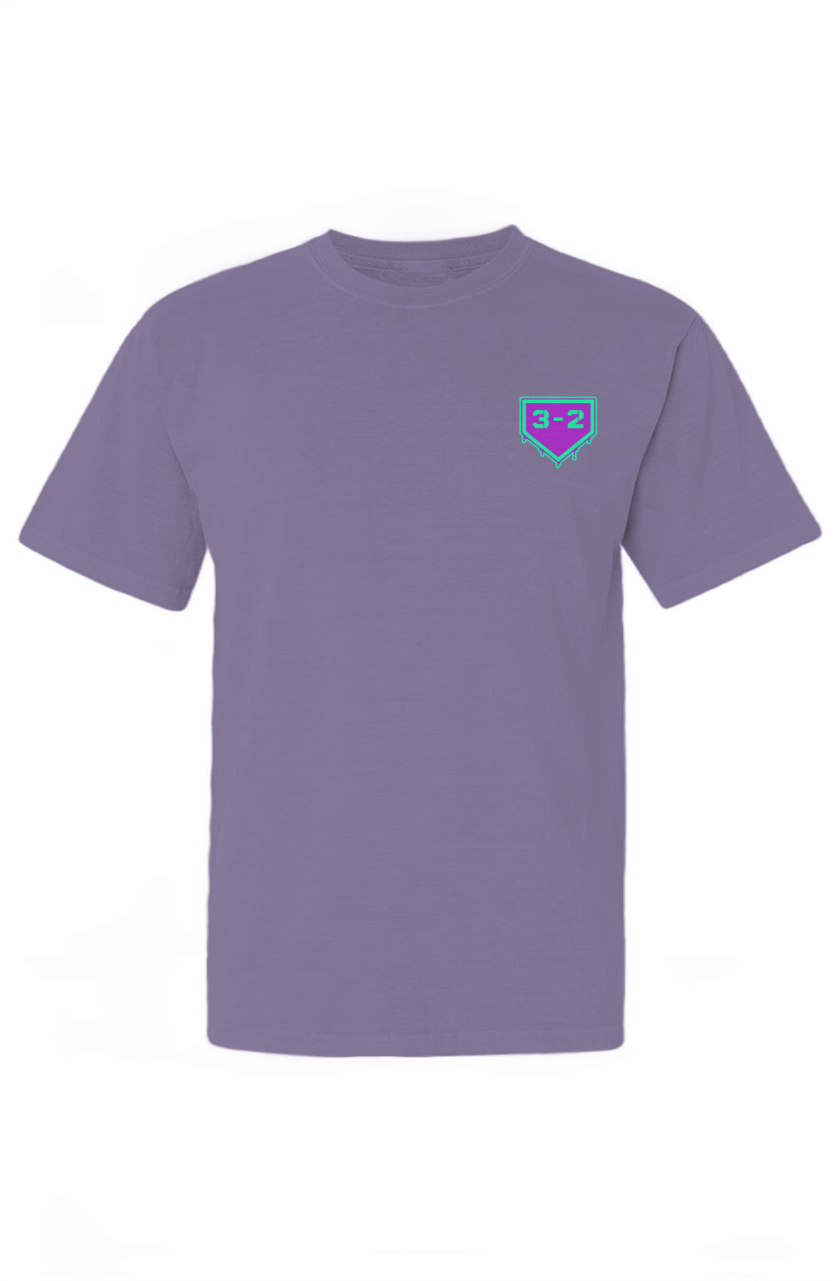 3-2 Drip Heavyweight Cotton Tee - Pink & Purple