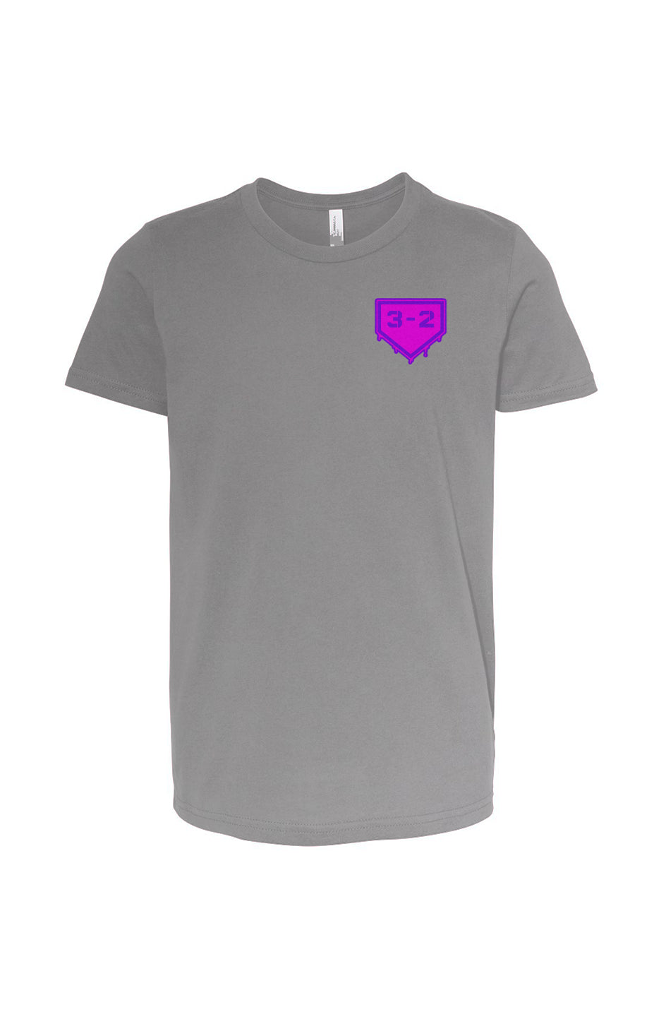 3-2 Drip Youth Cotton Tee - Pink & Purple