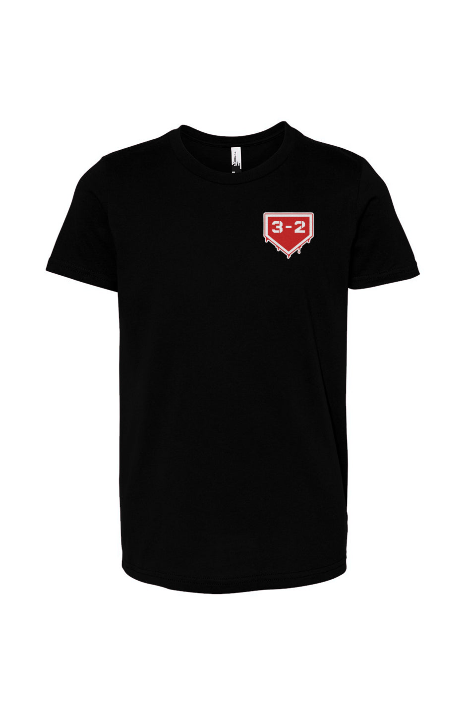 3-2 Drip Youth Cotton Tee - Red & White