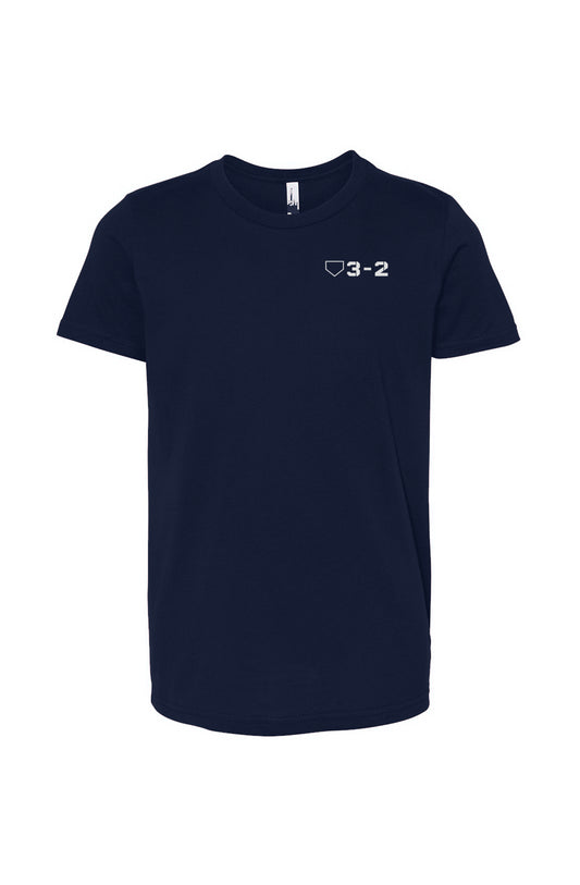 Classic 3-2 Youth Cotton Tee - White Logo