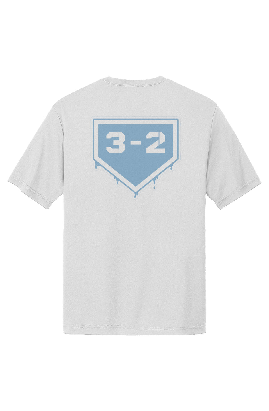 3-2 Drip Performance Tee - Light Blue & White