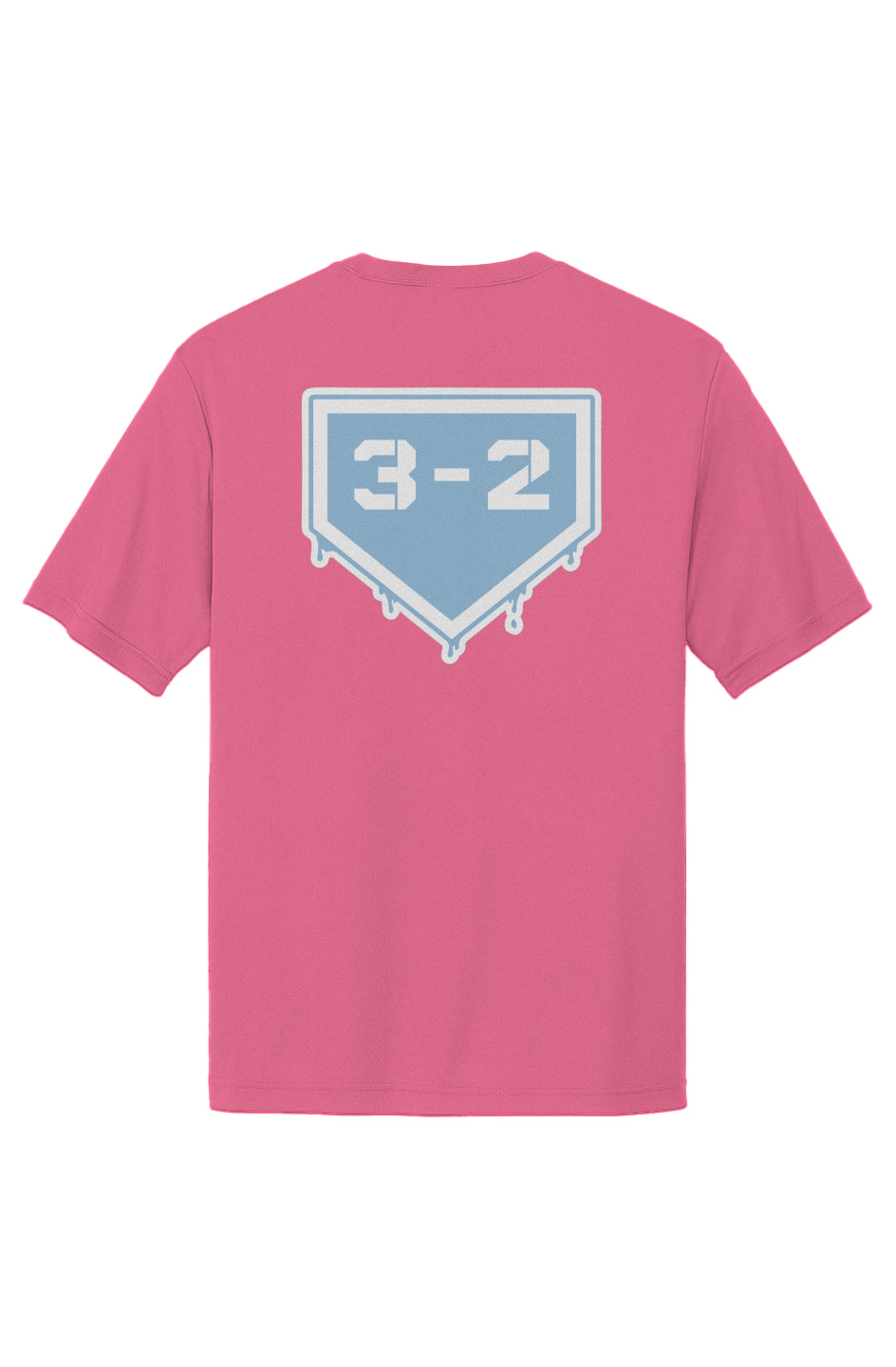 3-2 Drip Performance Tee - Light Blue & White