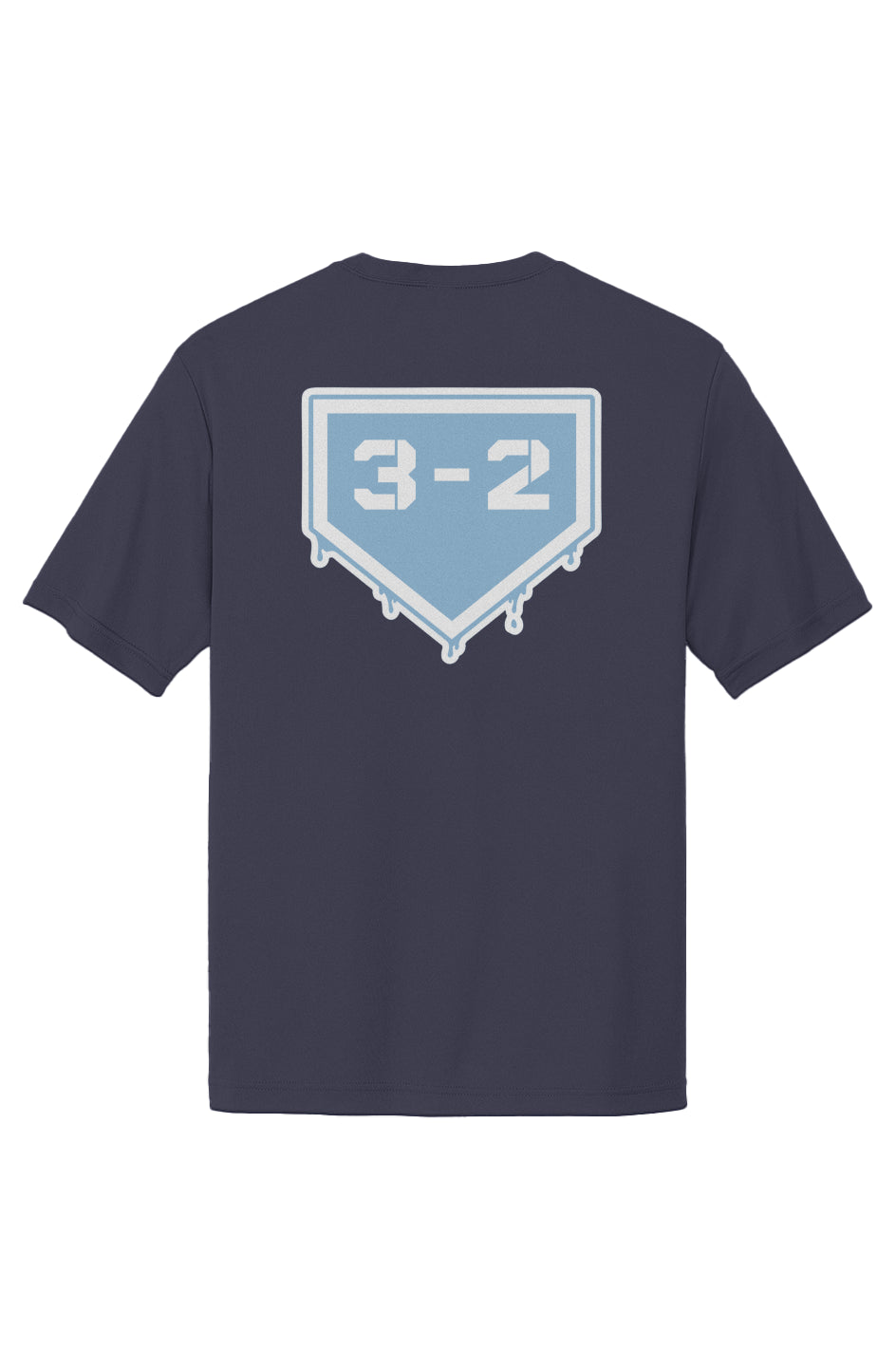 3-2 Drip Performance Tee - Light Blue & White