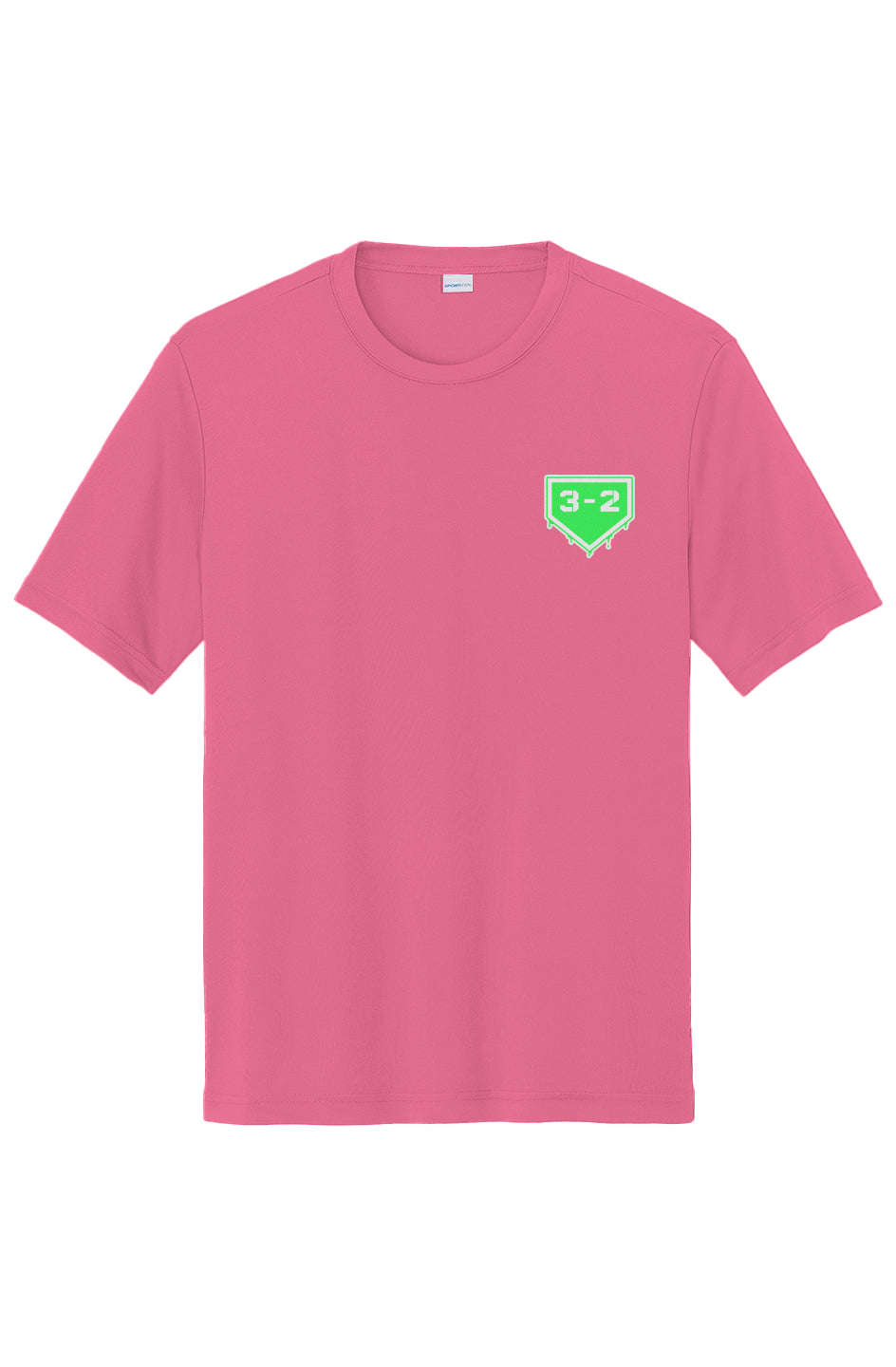 3-2 Drip Performance Tee - Lime & White