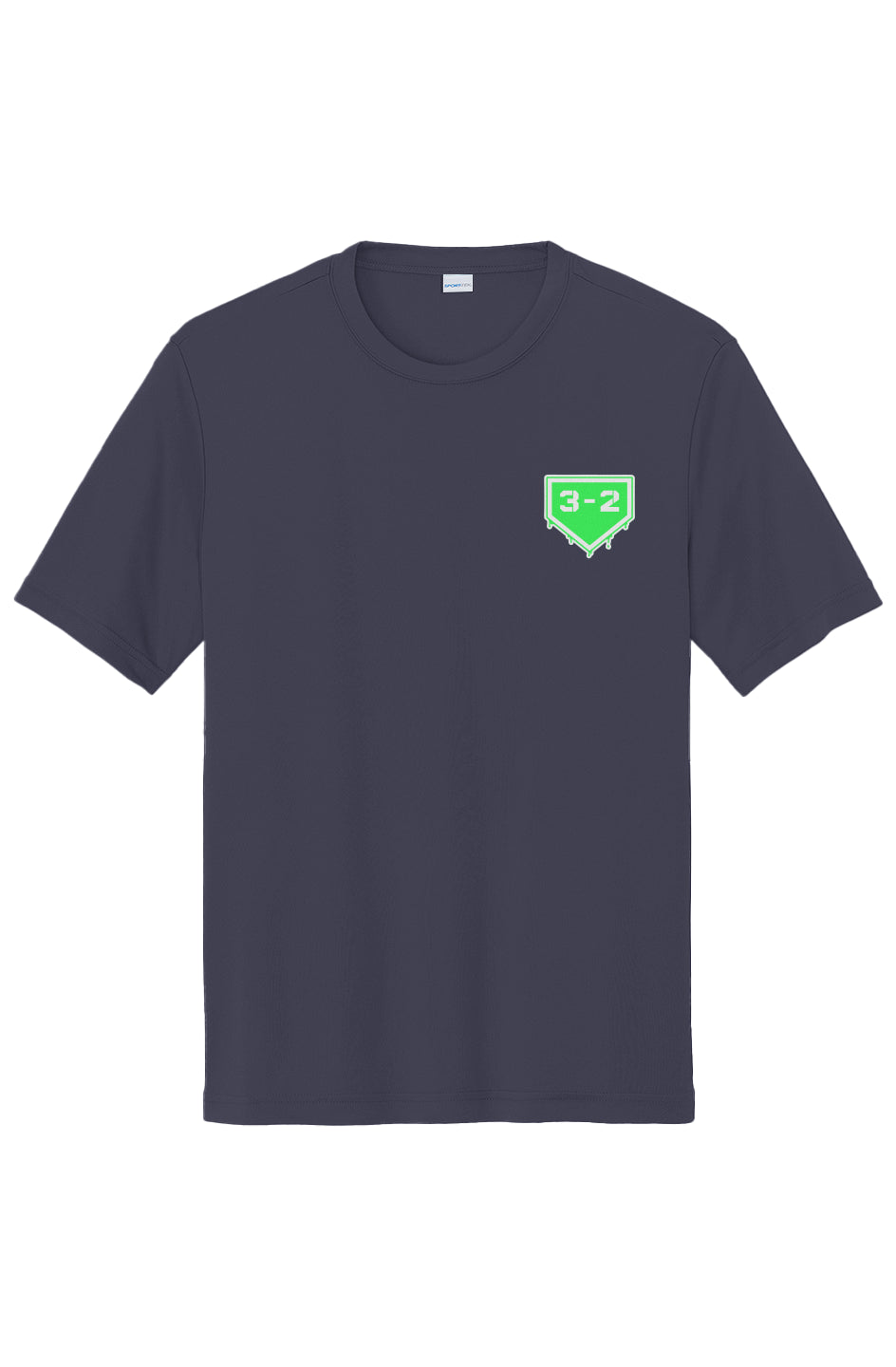 3-2 Drip Performance Tee - Lime & White