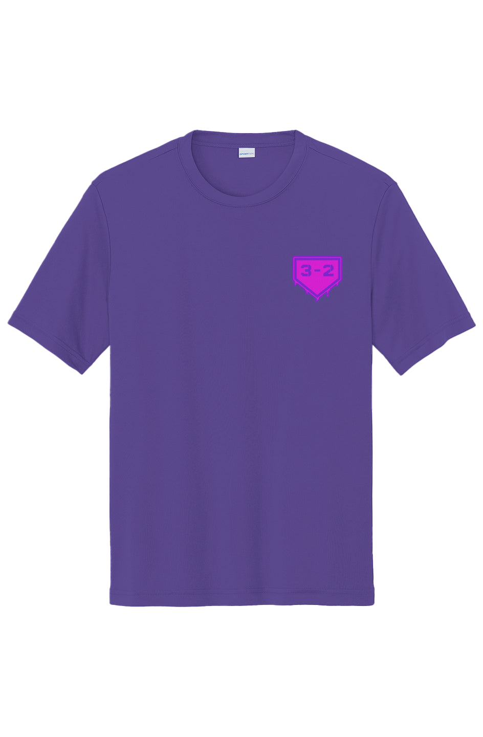 3-2 Drip Performance Tee - Pink & Purple