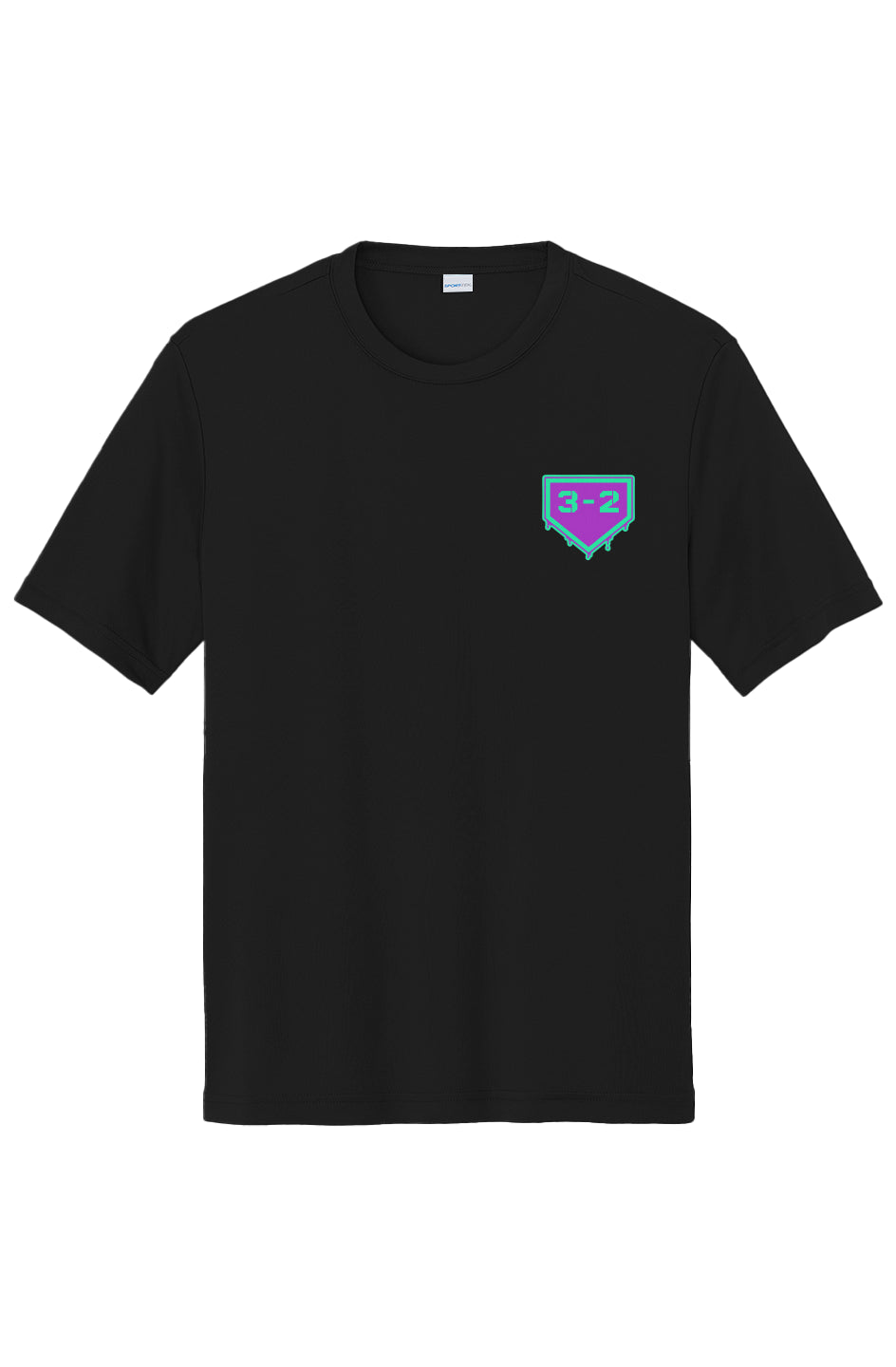 3-2 Drip Performance Tee - Purple & Green
