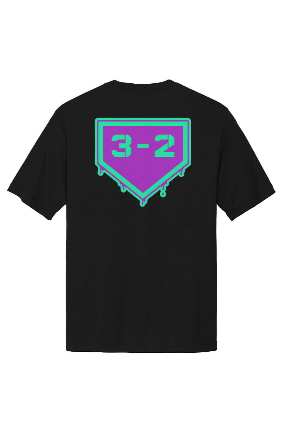 3-2 Drip Performance Tee - Purple & Green