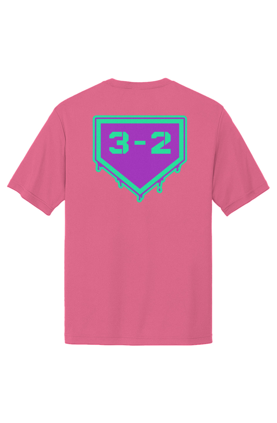 3-2 Drip Performance Tee - Purple & Green