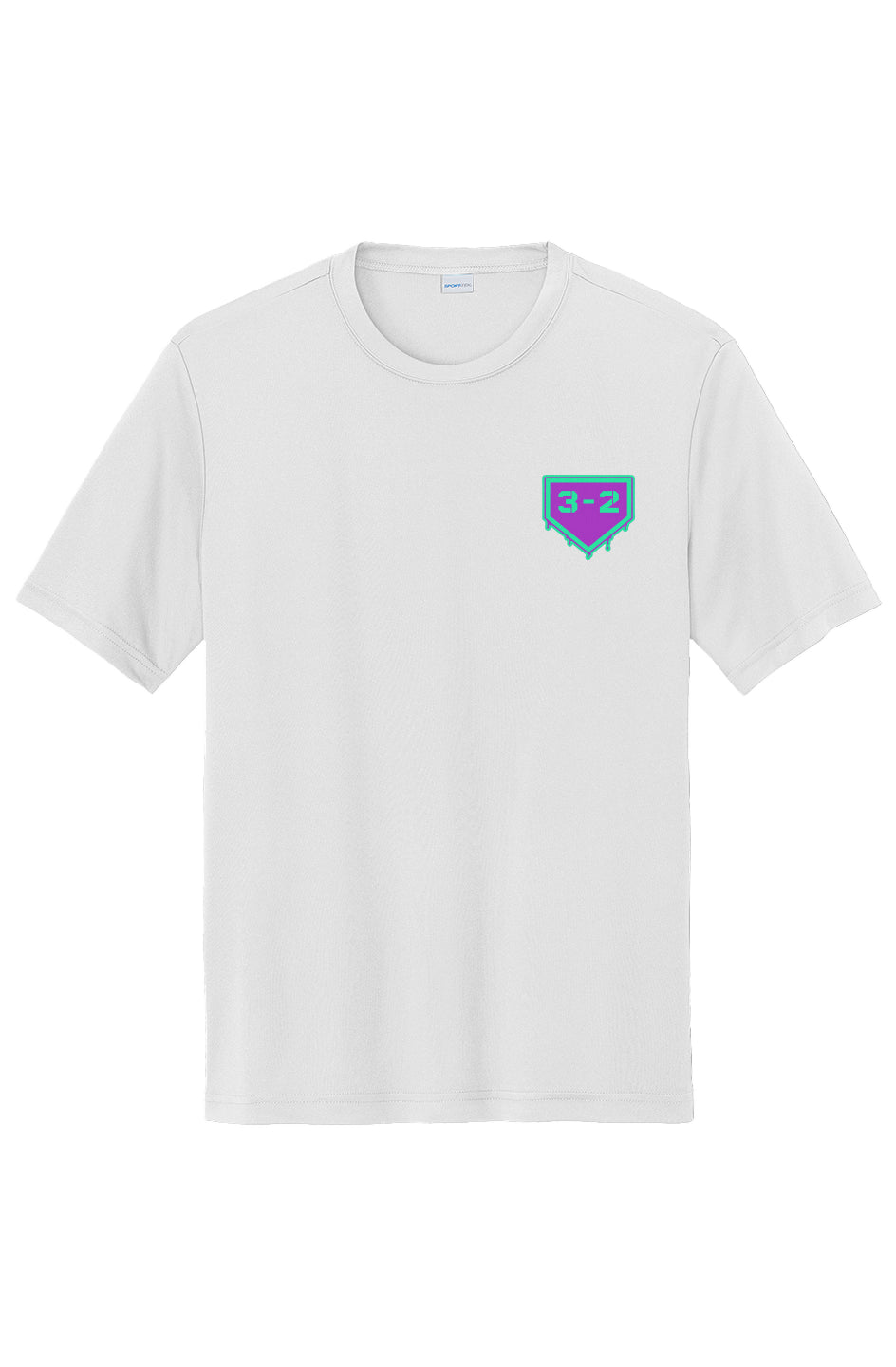 3-2 Drip Performance Tee - Purple & Green