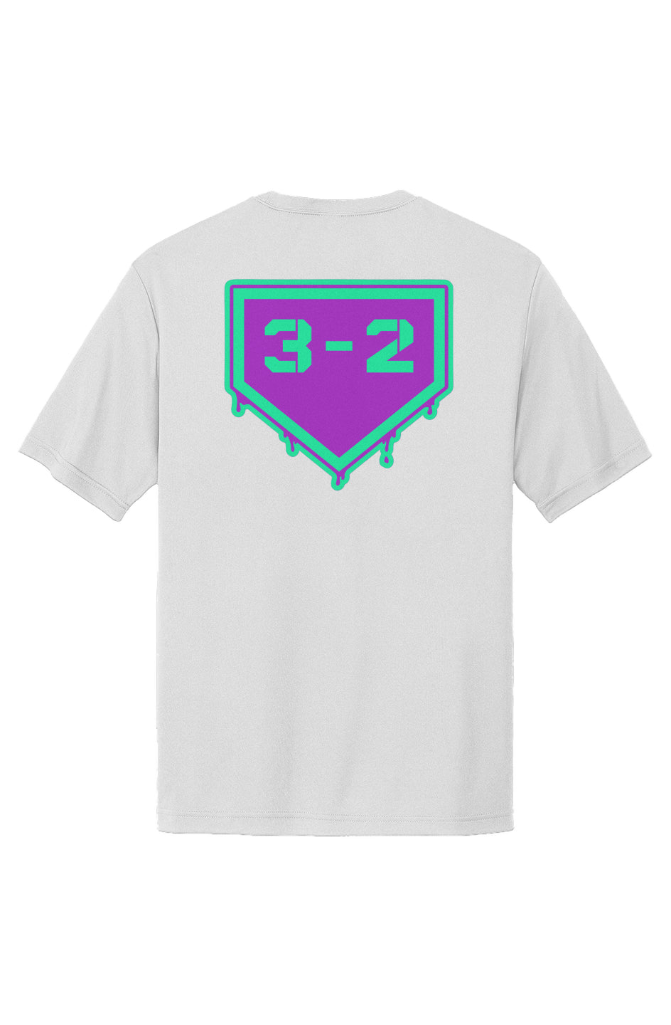 3-2 Drip Performance Tee - Purple & Green