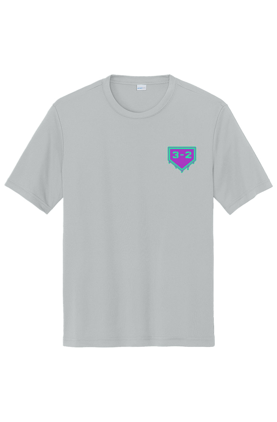 3-2 Drip Performance Tee - Purple & Green