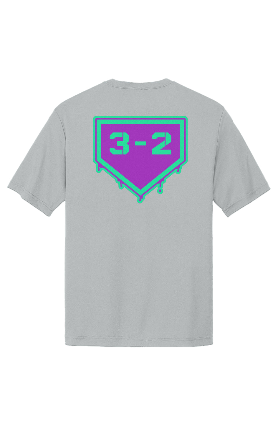 3-2 Drip Performance Tee - Purple & Green