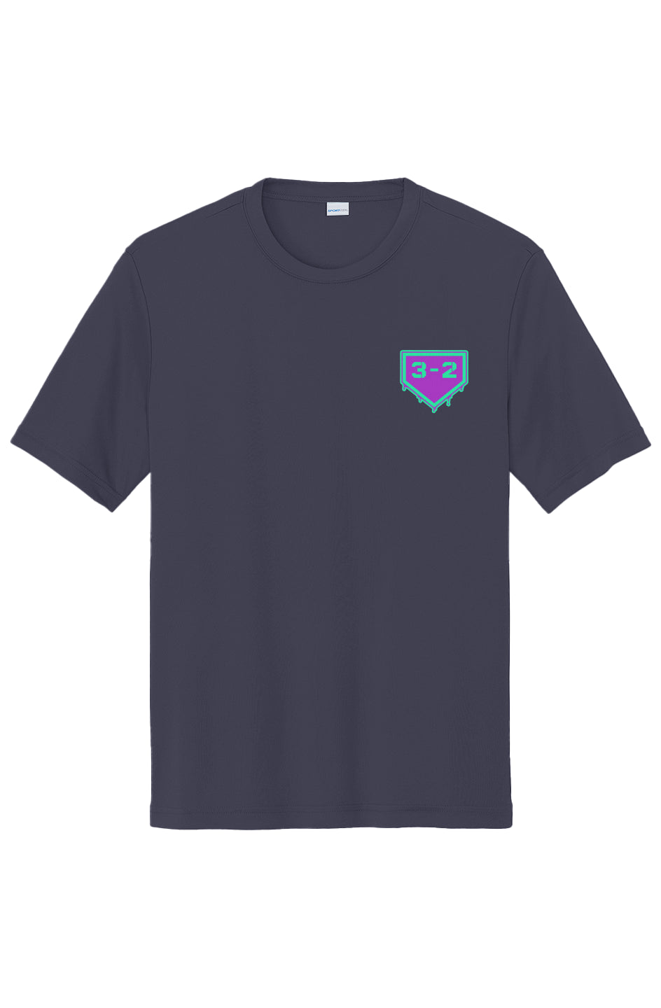 3-2 Drip Performance Tee - Purple & Green