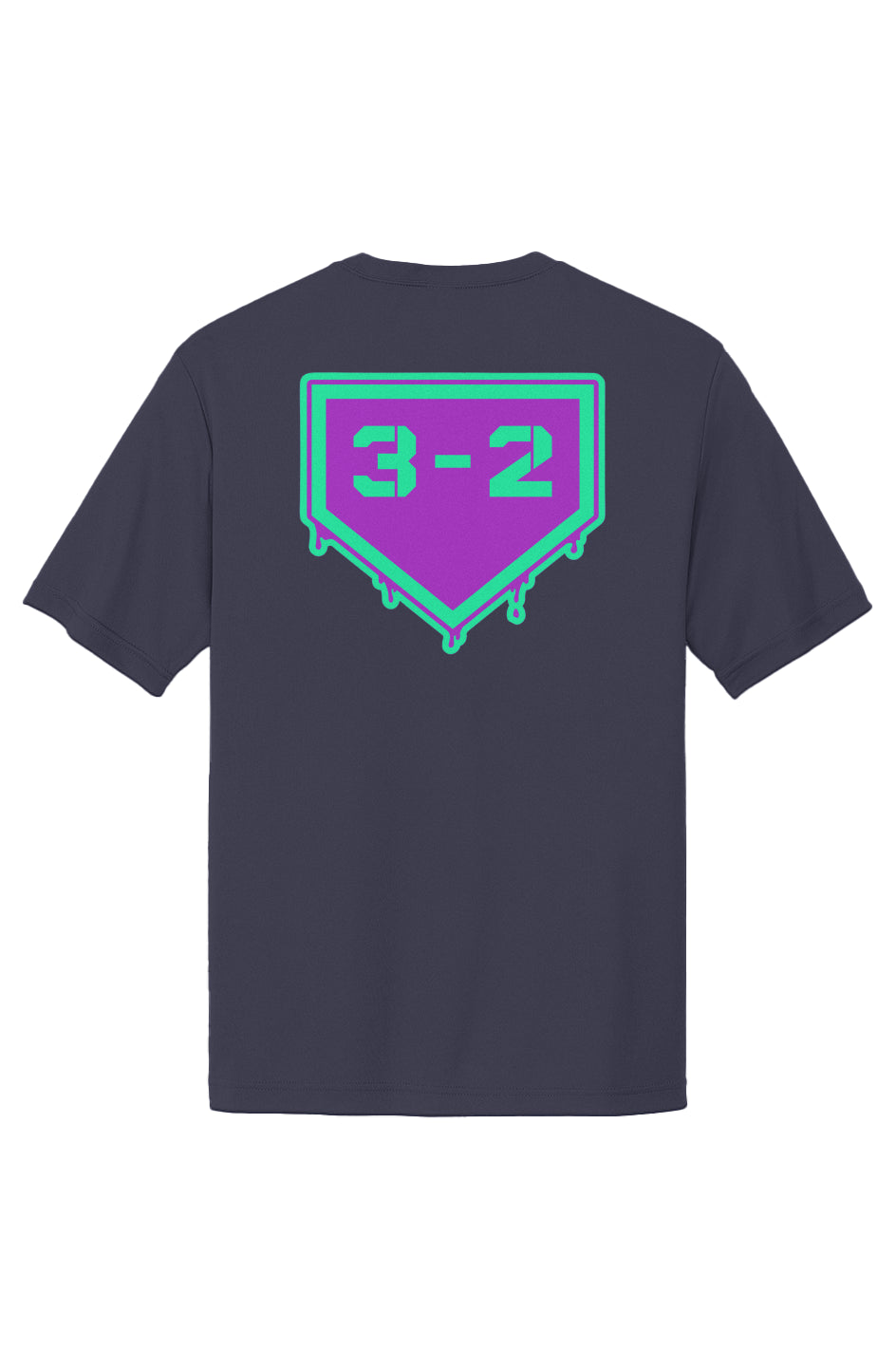 3-2 Drip Performance Tee - Purple & Green