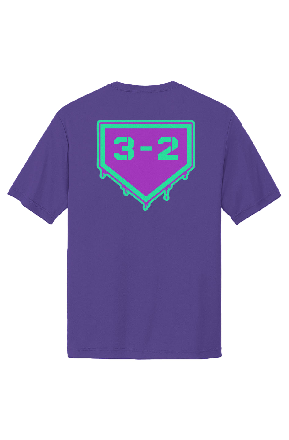 3-2 Drip Performance Tee - Purple & Green