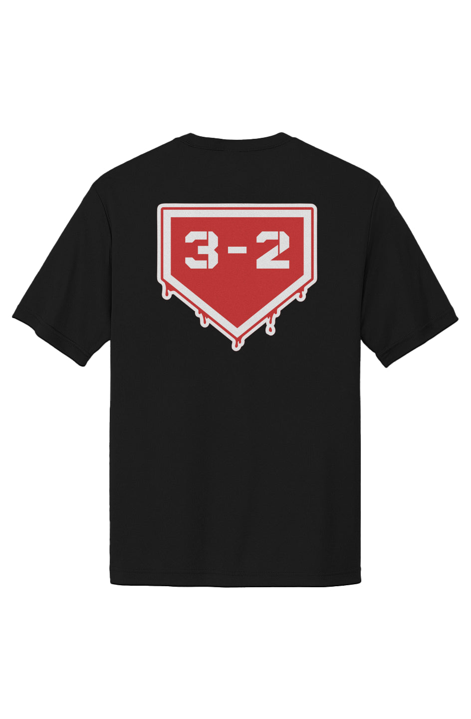 3-2 Drip Performance Tee - Red & White