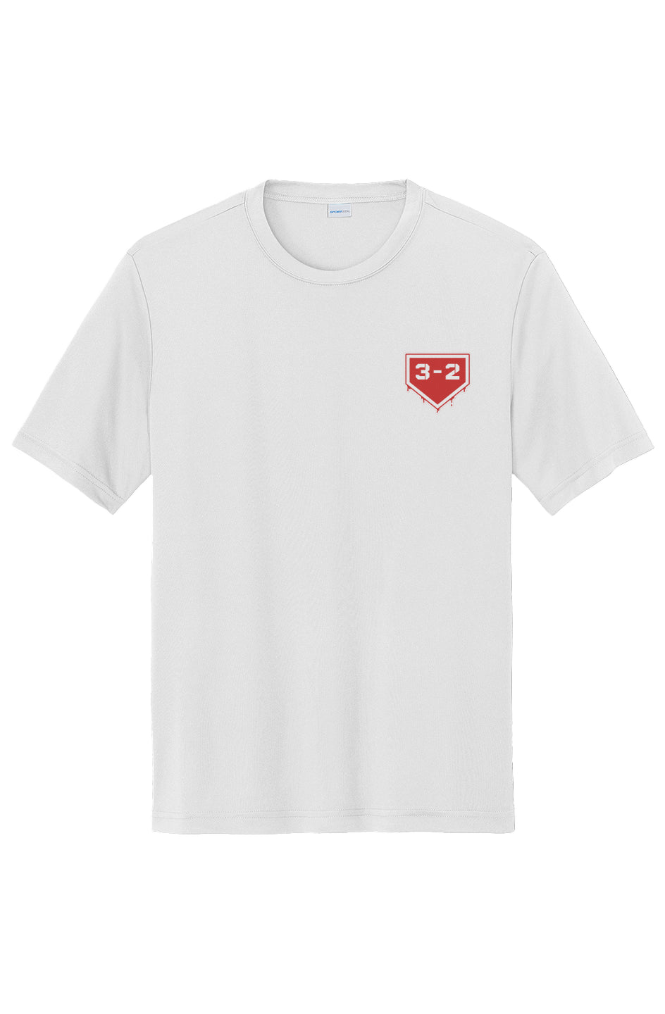 3-2 Drip Performance Tee - Red & White