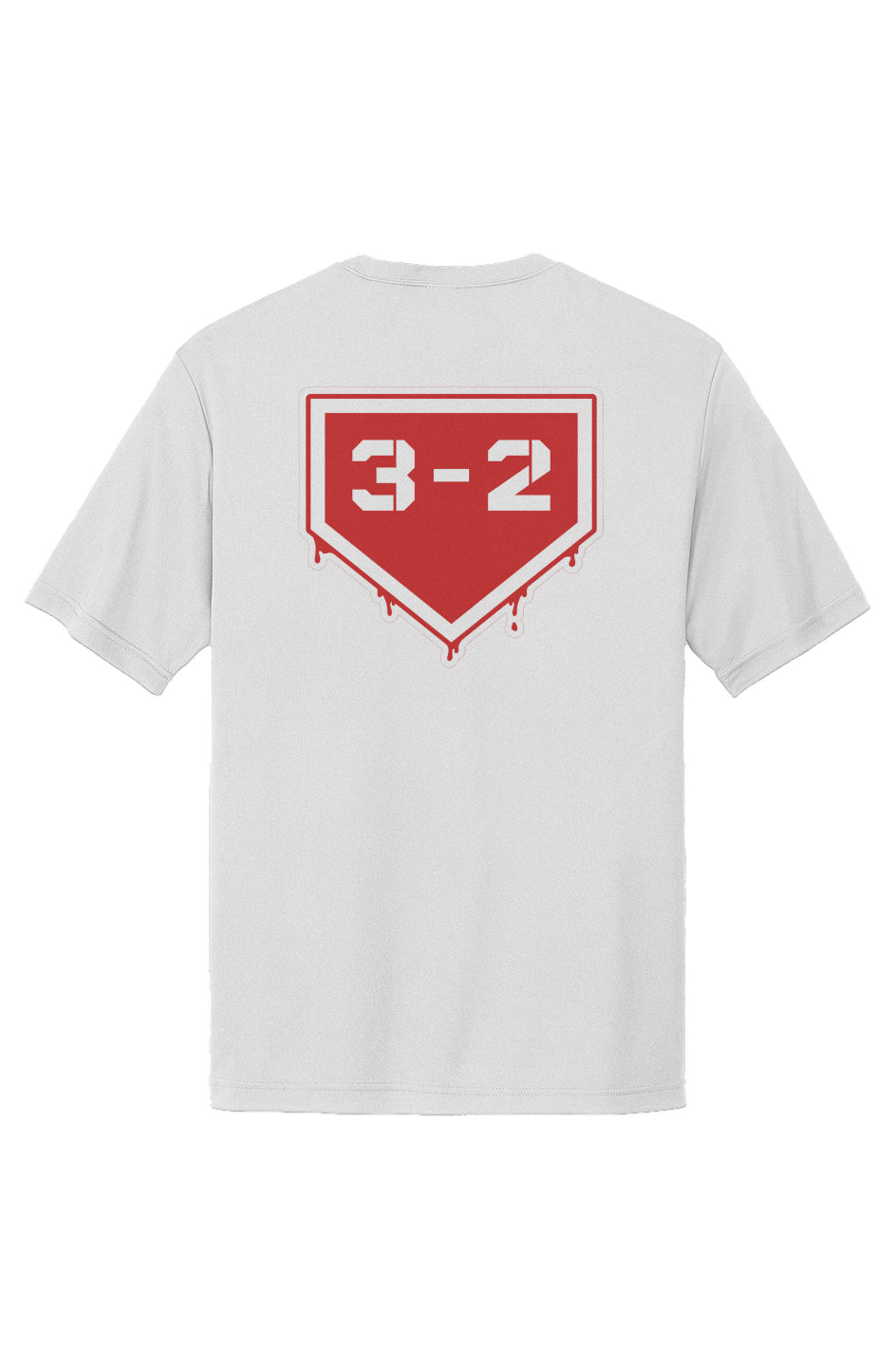 3-2 Drip Performance Tee - Red & White