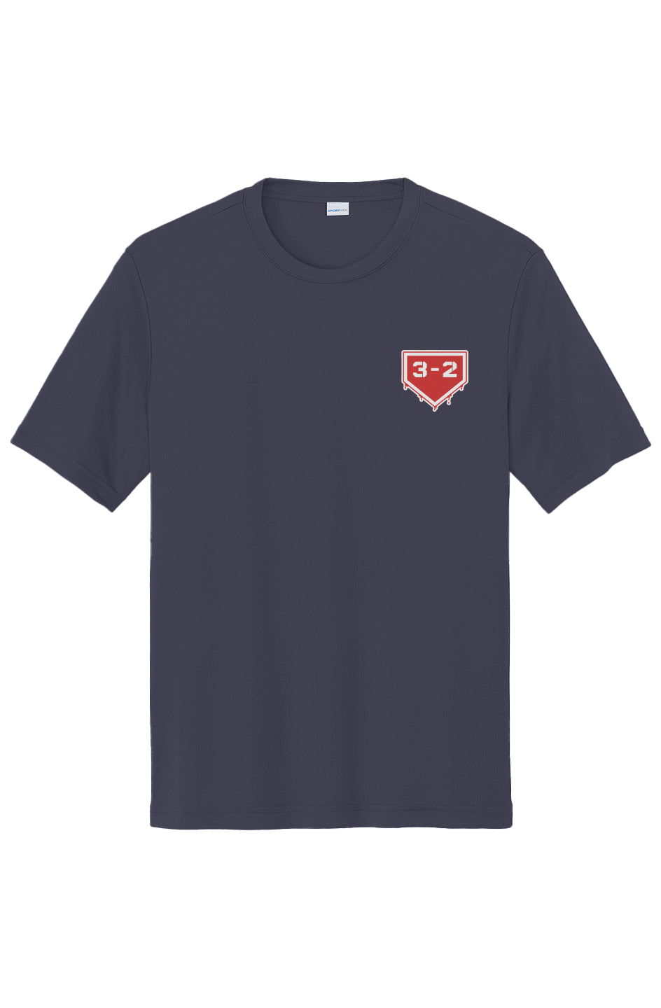 3-2 Drip Performance Tee - Red & White